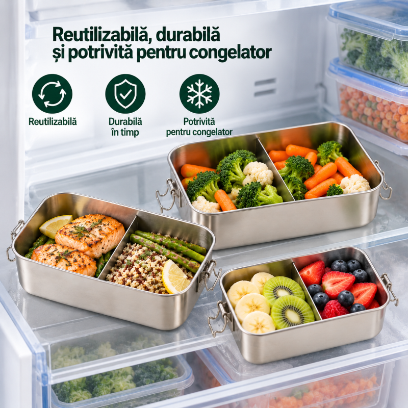 Caserole reutilizabile și potrivite pentru congelator